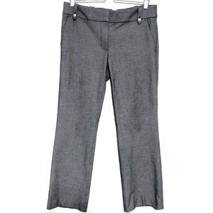 LOFT Marisa Gray Birdseye Weave Trouser Pants Size 6 Work Career Office Slacks